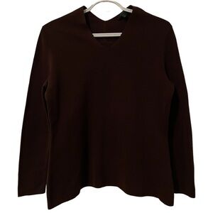 Cos Purple V-neck Pullover Knitted Cotton size XS